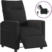 vidaXL Fauteuil verstelbaar elektrisch stof zwart