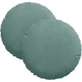 vidaXL Zitkussens 2 pcs Fluweel Zeegroen Ø30 x 13 cm