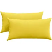 vidaXL Zitkussens 2 st Stof Licht Geel 80 x 40 cm