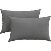 vidaXL Zitkussens 2 st Stof Donkergrijs 50 x 30 cm