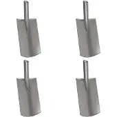 vidaXL Schep Hoofd 4 pcs Zilver 43 x 17 cm Gepoedercoat staal