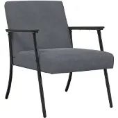vidaXL Fauteuil Donkergrijs Fluweel