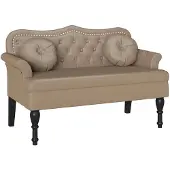 vidaXL Chesterfield Bank Cappuccino 120,5 x 65 x 75 cm Kunstleer