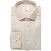 Eterna overhemd beige modern fit semi-wide collar