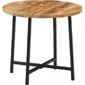 vidaXL Salontafel 45x45x40 cm massief mangohout en ijzer