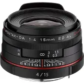 Pentax 15mm F/4.0 zwart ED AL Limited HD DA
