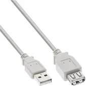 InLine 34618L USB 2.0 Verlängerung, Stecker / Buchse, Typ A, beige, 1,8m, bulk