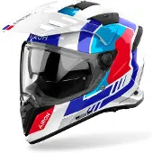 Airoh Bandit Horn, avonturenhelm ,Wit/Rood/Blauw/Lichtblauw ,L
