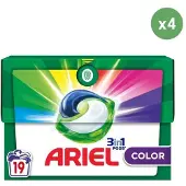 Ariel 3in1 Wasmiddel Pods - Kleur - 76 Capsules (4x19)