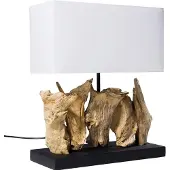 Kare Design tafellamp Nature Vertical, hout licht, Woon-/ Eetkamer, Hout, Modern, tafellamp
