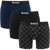 BOSS Boxershorts zwart / wit