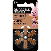 Duracell 3x Gehoorapparaat Batterijen 312 6 stuks