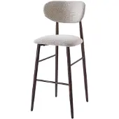 DS4U - Sumi barkruk 75 cm beige - walnoot poot