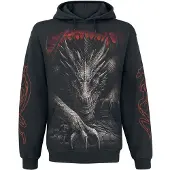 Spiral - Gothic Trui met capuchon - Majestic Draco - L tot XXL - voor Mannen - zwart - Maat XL