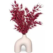 Atmosphera | Design Vaas - Wit Zandkeramiek – Asymmetrisch – 18 cm
