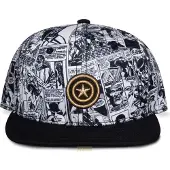 Difuzed Marvel Captain America - Tain America Snapback Pet - Zwart/Wit