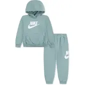 Nike Club Fleece Trainingspak Hooded Peuters/Kleuters Grijsgroen Wit