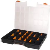 Gerimport gereedschapskoffer organizer 48 x 41 x 6 cm zwart