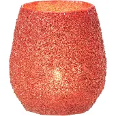 J-Line theelichthouder - glas - rood - large