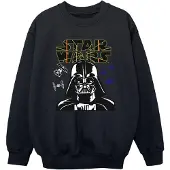 Star Wars Jongens Darth Vader Comp Logo Sweatshirt (Zwart)