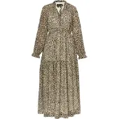 Faina Jurk 'Dedica' sand / lichtbeige / zwart