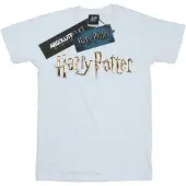 Harry Potter Katoenen T-shirt met logo voor meisjes (Wit)