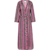 IZIA Jurk geel / donkergroen / pink / wit