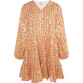 IZIA Blousejurk goud / perzik / rood / wit
