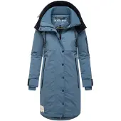 MARIKOO Wintermantel 'Anoukaa 16' blauw / wit