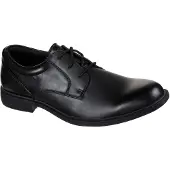 SKECHERS Dreston Rasmiss Leren Heren Zwarte Standaard Veterschoenen