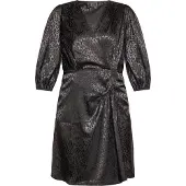 Faina Cocktailjurk antraciet / zwart
