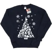 Star Wars Dames/Dames Kerstboom Sweatshirt (Deep Navy)