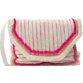 Faina Schoudertas beige / pink