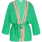 IZIA Kimono beige / groen