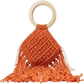 IZIA Handtas crème / donkeroranje
