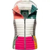 NAVAHOO Shadaa Multikulti dames gewatteerde bodywarmer – Licht, kleurrijk & trendy