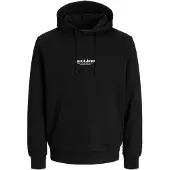 Jack & Jones Sweatshirt 'JWHVESTERBRO' zwart / wit