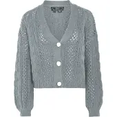 Faina Gebreid vest lichtgrijs