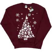 Star Wars Dames/Dames Kerstboom Sweatshirt (Bourgondië)