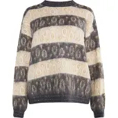 Usha Trui beige / karamel / antraciet