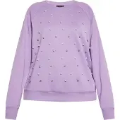 Faina Sweatshirt lavendel / zilver / wit