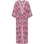 IZIA Kimono nachtblauw / pink / bloedrood / wit