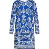 Usha Jurk blauw / wit