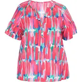 Usha Grote maat blouse Dames roos
