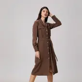Smart & Joy Minimalistische safari-stijl jurk