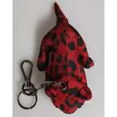 Dolce&Gabbana Rood Zwart Polyester Dierensilhouet Tas Sleutelhanger Sleutelhanger