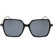 HUGO BOSS Vierkante zonnebril heren (Zwart/Goud/Grijs)