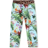 Philipp Plein Leggings lichtblauw / groen / lichtlila / donkeroranje