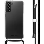 IMoshion Transparante Backcover met koord voor de Samsung Galaxy S21 Plus - Zwart