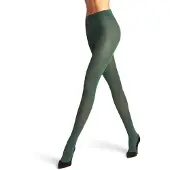 Falke Pure Matt eenkleurig materiaal ondoorzichtig 50 DEN panty dames groen - maat M